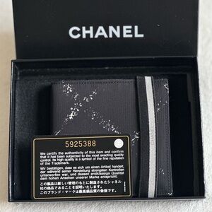 CHANEL Travel Line Bifold Wallet Black